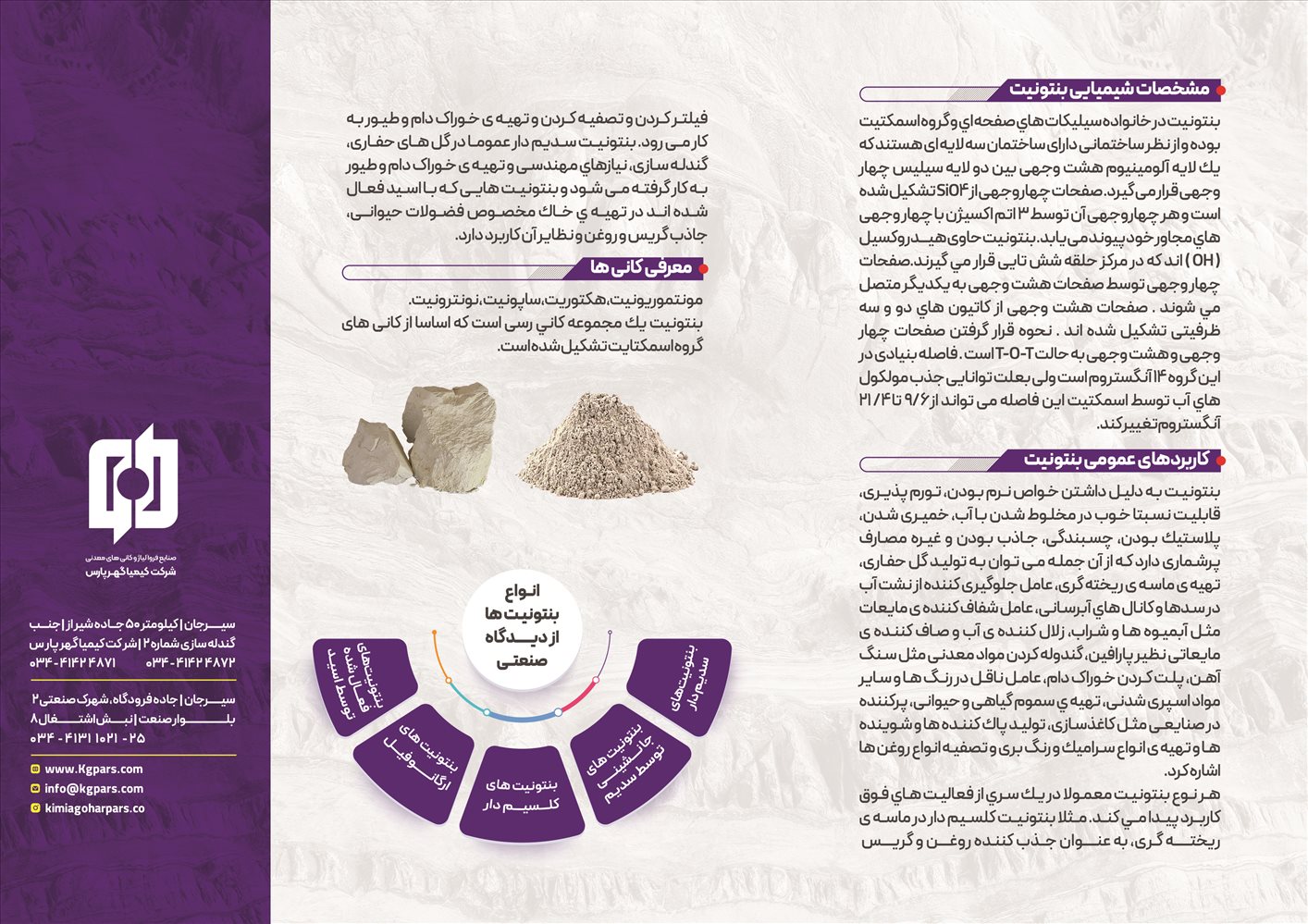 کاتولوگ پودر میکرونیزه بنتونیت